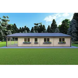 Casa de madera FIRENZE 8x12 44mm, lado derecho