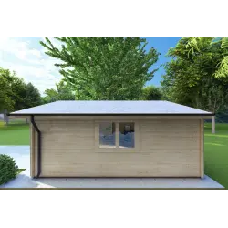 Oficina de jardín LELLA 6x6 44mm, lado derecho