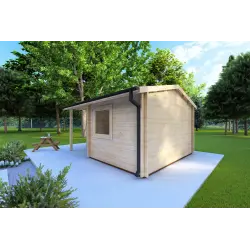 Casa de madera para jardín SONIA 5x4 44mm, lado derecho