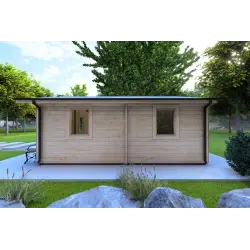 Casa de madera IRMA 6x6 44mm, lado derecho
