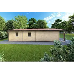 Casa de madera ALMA 6x12 44mm, lado derecho