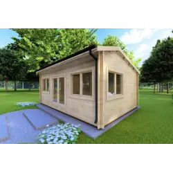 Caseta de jardín CAMILLA 5.5x4.2 44mm, frente lado derecho