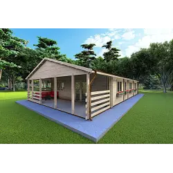 Casa aislada FIRENZE 8x12 44/100/44 mm, frente lado derecho