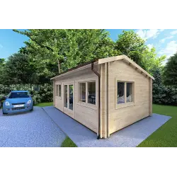 Casa aislada CAMILLA 6x4.2 44/100/44 mm, frente lado derecho