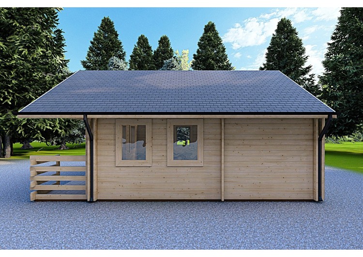 Casa aislada con altillo y terraza GAIA 33.30 m² 44/100/44 mm, lado derecho