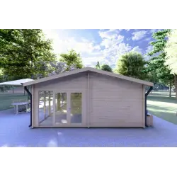 Oficina de jardín AUGUSTA 8x6 60mm, lado derecho