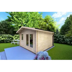 Caseta de jardín LAURA 4x4 44mm, frente lado derecho