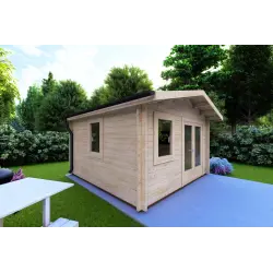 Caseta de jardín LAURA 4x4 44mm, frente lado izquierdo