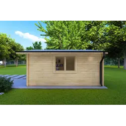 Casa de madera para jardín ANITA 5x4 44mm, lado derecho