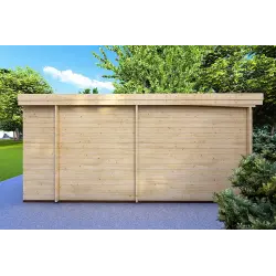 Oficina de jardín FLAMINIA 8x6 44mm, lado izquierdo