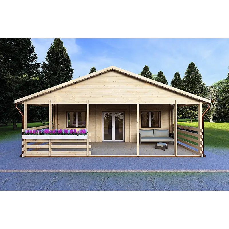 Casa prefabricada 116 m² FIRENZE 44/140/44 mm, vista frontal