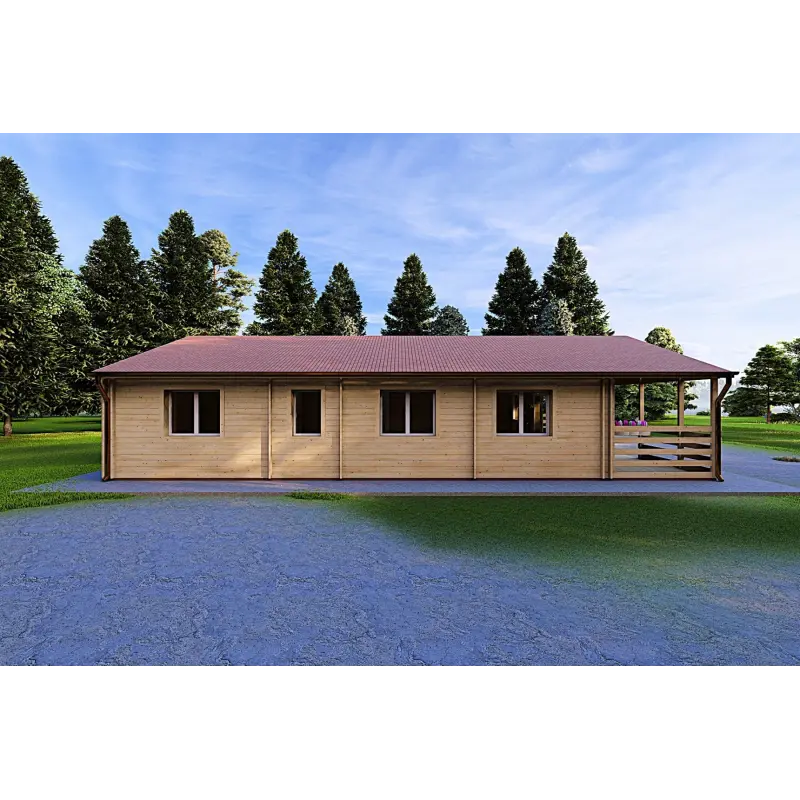 Casa prefabricada 116 m² FIRENZE 44/140/44 mm, lado izquierdo