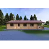 Casa prefabricada 116 m² FIRENZE 44/140/44 mm, lado izquierdo