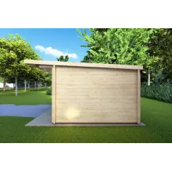 Casita de madera SIBILLA 4.5x3.5 44mm, lado derecho