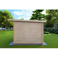 Casa de madera para jardín SOLA 3x3 44mm, lado derecho