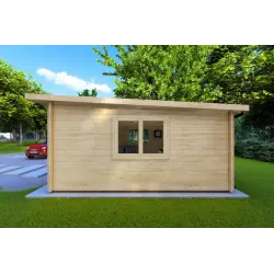 Cobertizo de madera ELISA 5x5 44mm, lado derecho