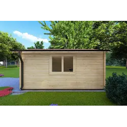 Cobertizo de madera ANNA 4x5 44mm, lado derecho