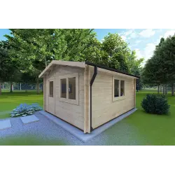 Caseta de jardín ANNA 4x6 44mm, frente lado derecho