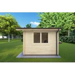 Casa de madera para jardín LELLA 4x4 44mm, lado derecho