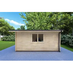 Caseta de jardín LELLA 24 m² 44mm, lado derecho