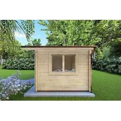 Casita de madera LELLA 6x4 44mm, lado derecho