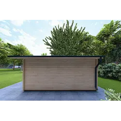 Casita de madera CHIARA 6x4 44mm, lado derecho