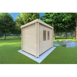 Casita de madera OLGA 3x2 44mm, lado izquierdo