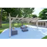 Pérgola de madera 20 m², frente lado izquierdo