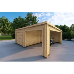 Garaje con cochera a un agua 38 m² 44mm, frente lado derecho