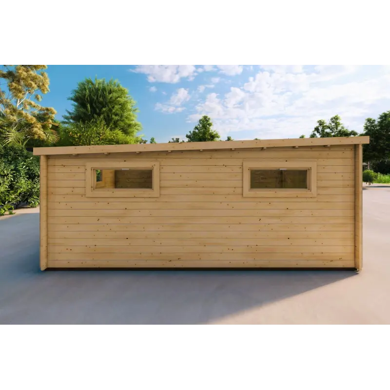 Garaje con cochera a un agua 38 m² 44mm, lado izquierdo