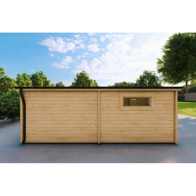 Garaje con cochera a un agua 38 m² 44mm, parte trasera