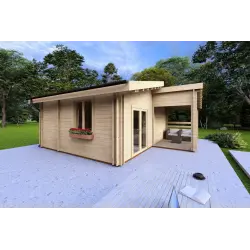 Casa aislada BIANCA 41.68 m² 44/100/44 mm, frente lado izquierdo