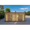 Garaje de madera ventilado 6.2x4.2 70mm, lado derecho