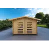 Garaje de madera ventilado 6.2x4.2 70mm, parte trasera