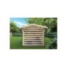 Caseta de jardín con leñera FRIDA 6.4x3 44mm, lado derecho
