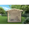 Caseta de jardín con leñera FRIDA 6.4x3 44mm, lado derecho