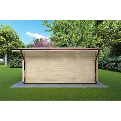 Oficina de jardín MATILDE 6x6 44mm, lado derecho