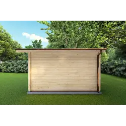 Casita de madera CHIARA 4x4 44mm, lado derecho