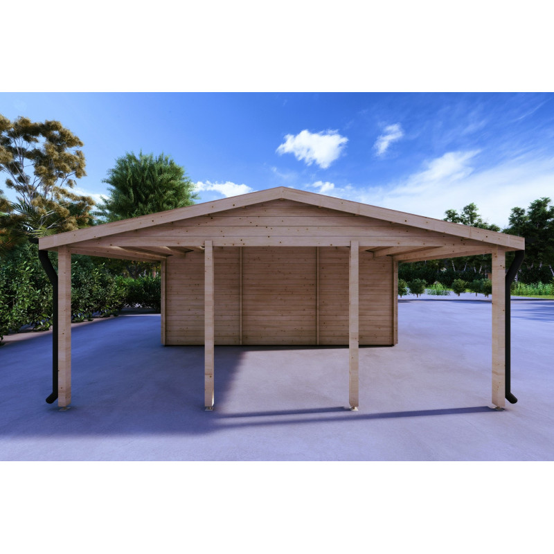 Cochera doble con trastero 58.28 m² 44mm, vista frontal