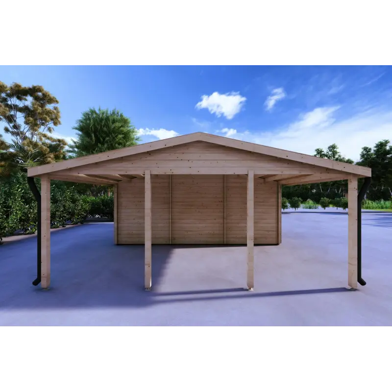 Cochera doble con trastero 58.28 m² 44mm, vista frontal