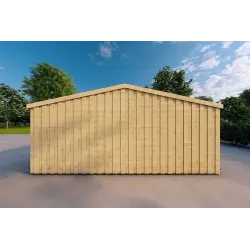 Garaje doble independiente con trastero personal 9.6x6.4 44/100/40 Cladding, lado derecho