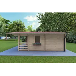 Oficina de jardín ELBA 6x6 44mm, lado derecho