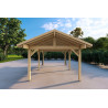 Cochera de madera 3.2x4.4, vista frontal