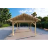 Cochera de madera 3.2x4.4, vista frontal