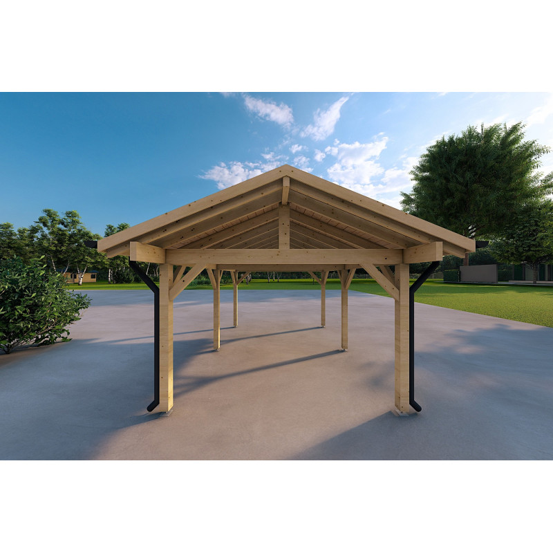 Cochera de madera 3.2x4.4, parte trasera