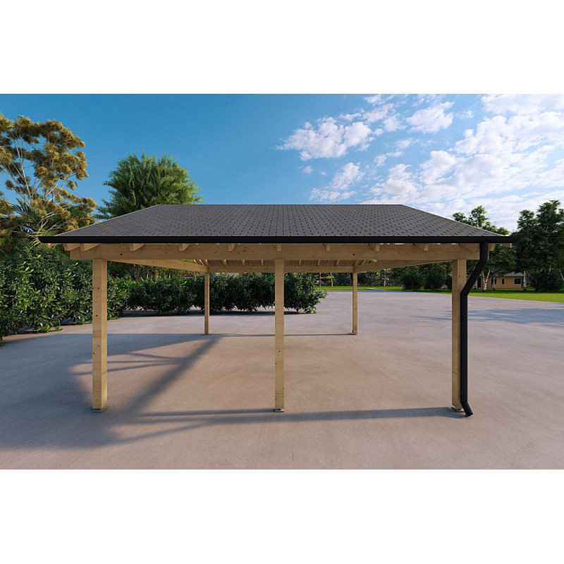 Cochera de madera 25 m² , lado izquierdo