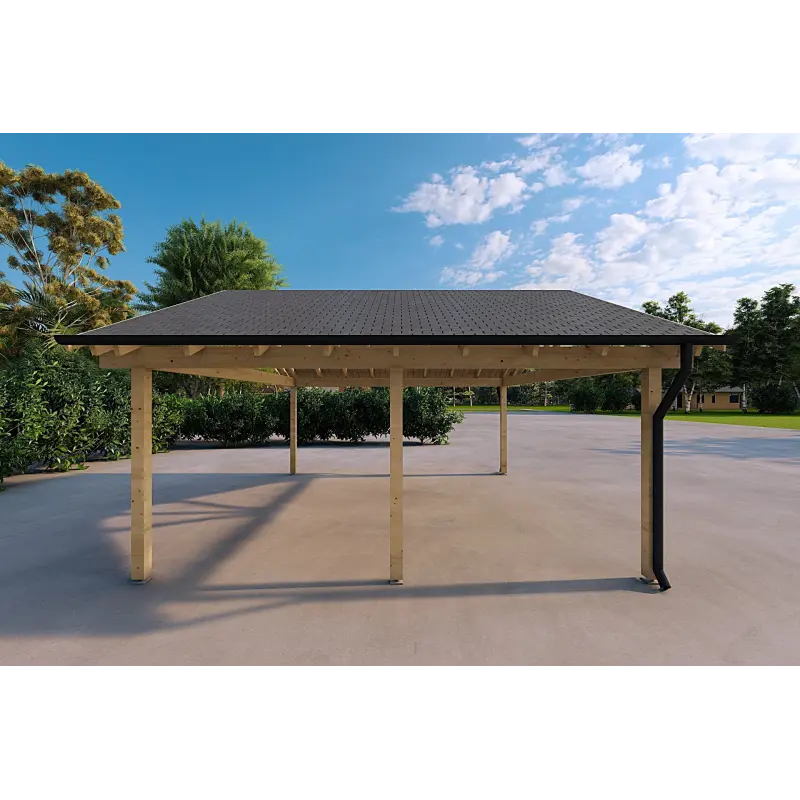 Cochera de madera 25 m² , lado izquierdo