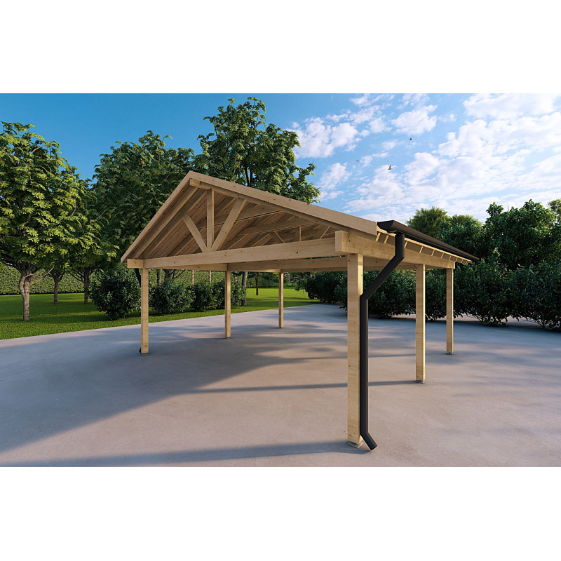 Cochera de madera 25 m² , frente lado derecho