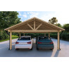 Cochera de madera 25 m² , vista frontal