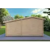 Casa de madera para jardín con dos estancias independientes ALLEGRA 5x3 44mm, parte trasera
